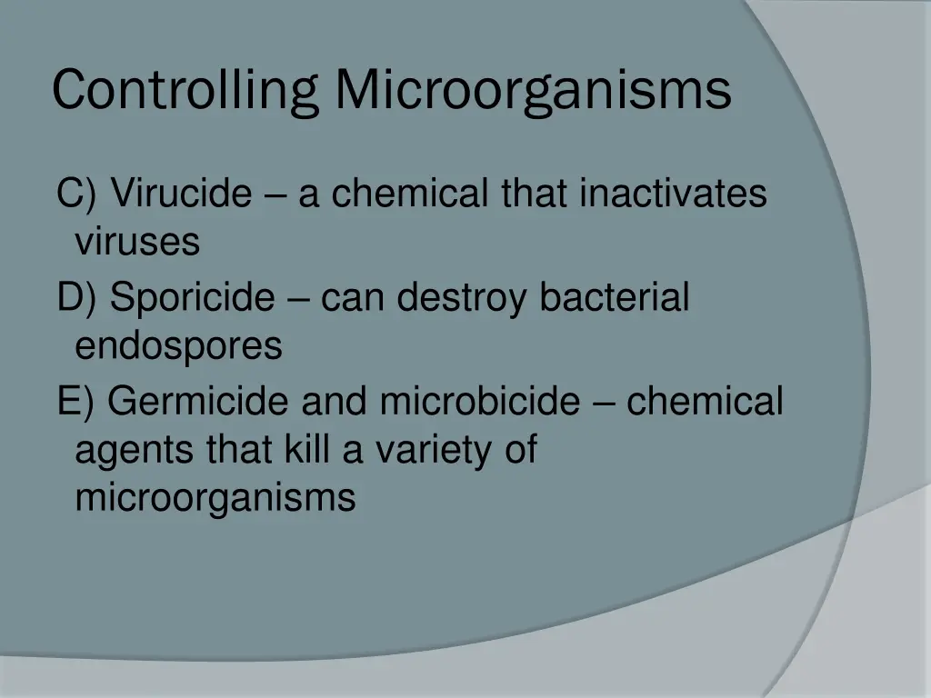 controlling microorganisms 8