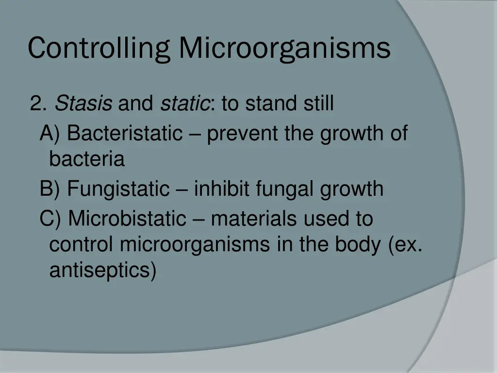 controlling microorganisms 9