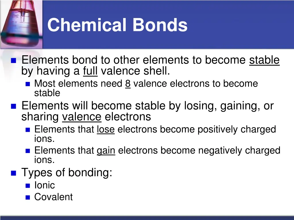 chemical bonds