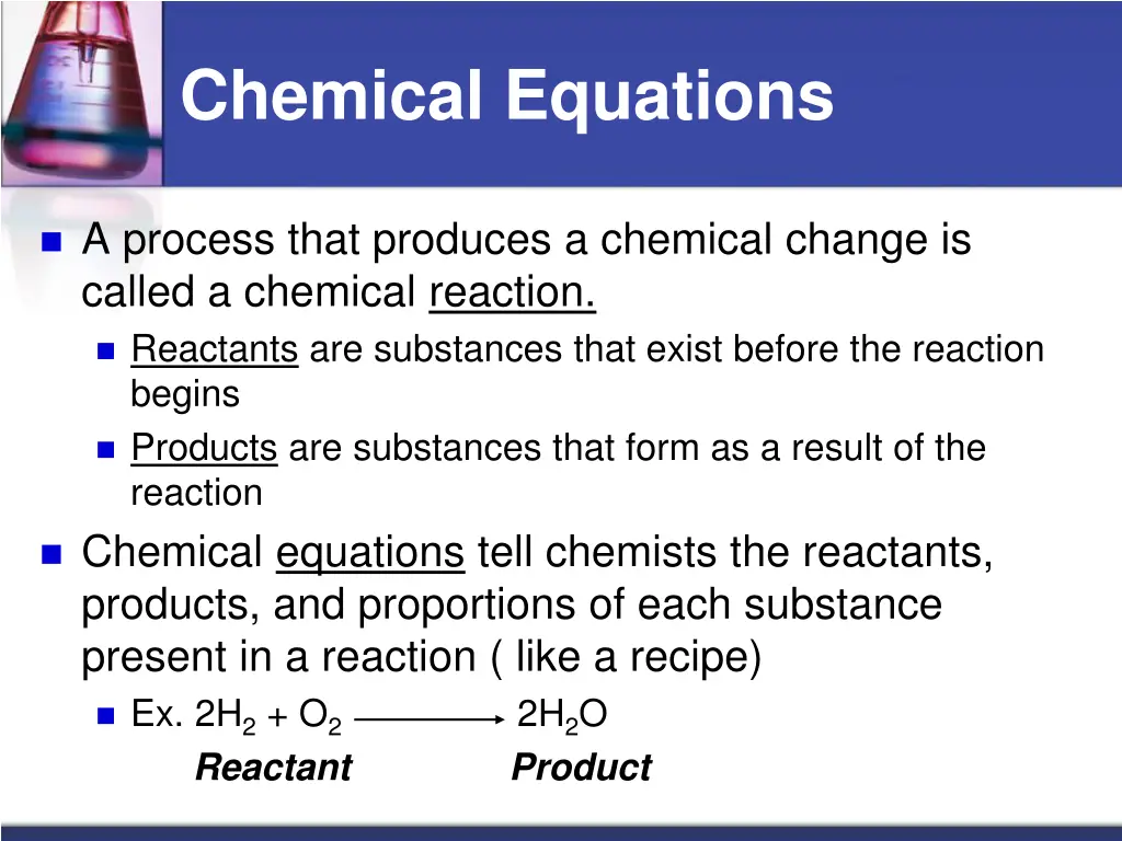 chemical equations