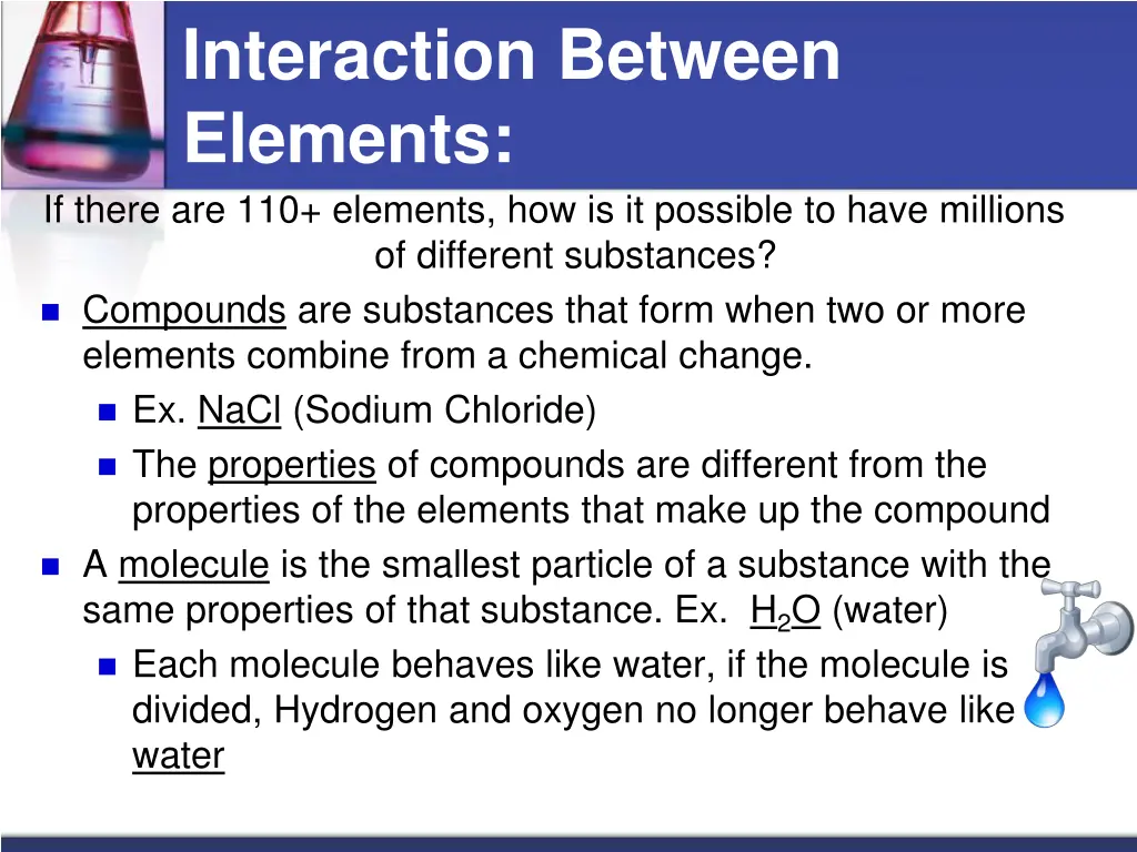 interaction between elements if there