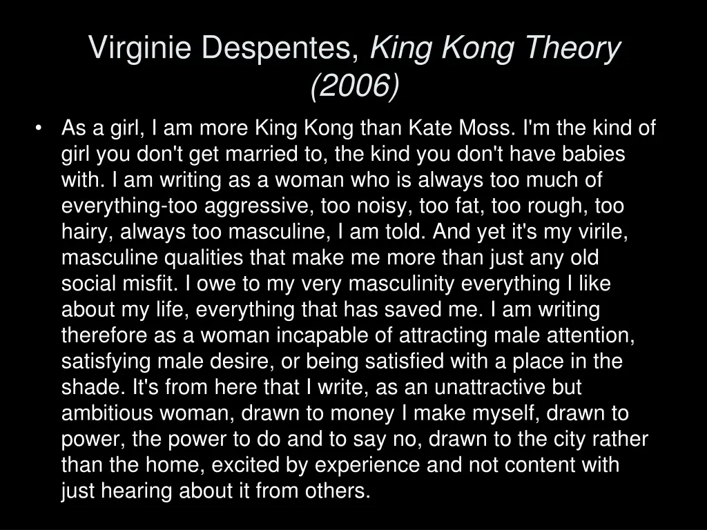 virginie despentes king kong theory 2006