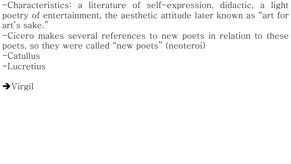 characteristics a literature of self expression