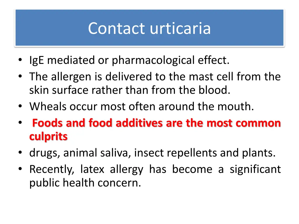 contact urticaria