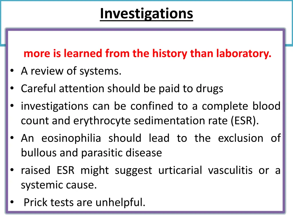 investigations