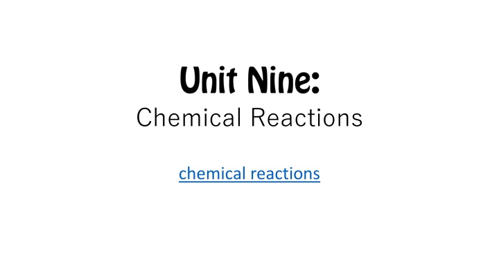 chemical reactions