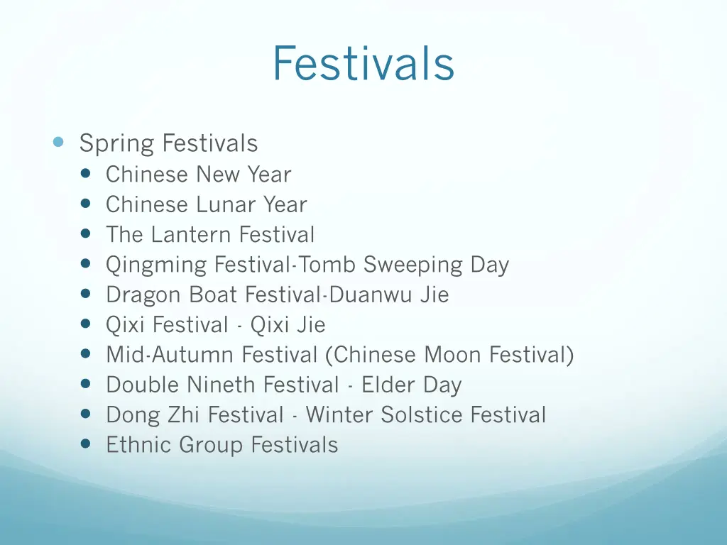 festivals