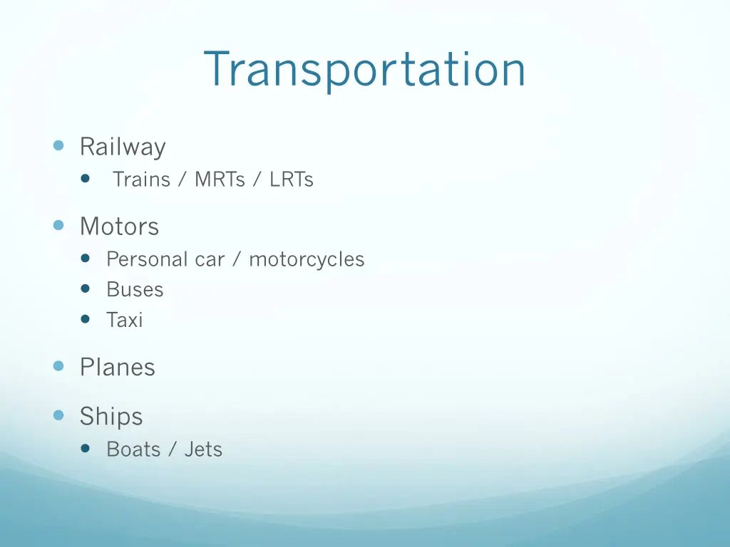 transportation