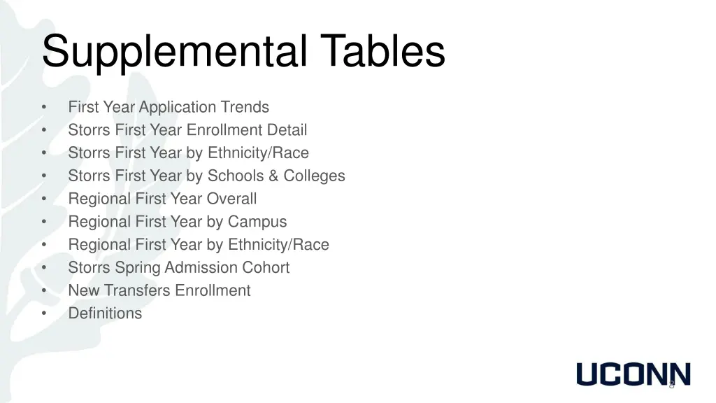 supplemental tables