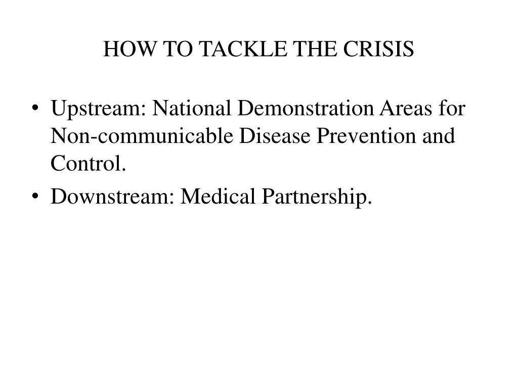 how to tackle the crisis