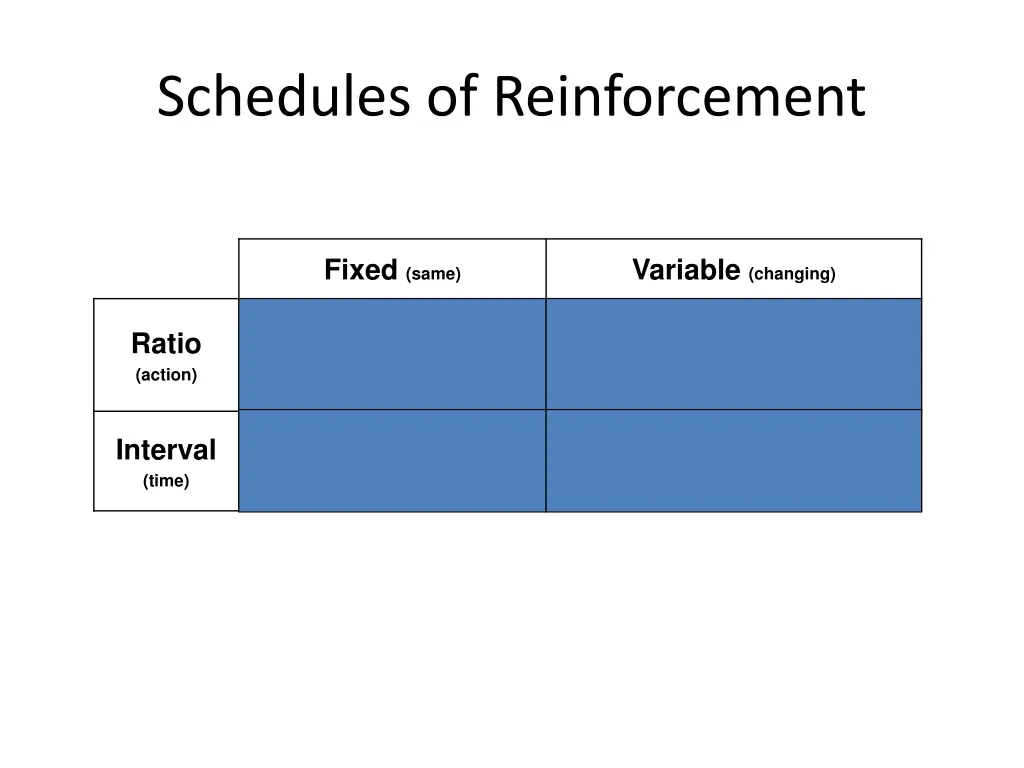 schedules of reinforcement 1