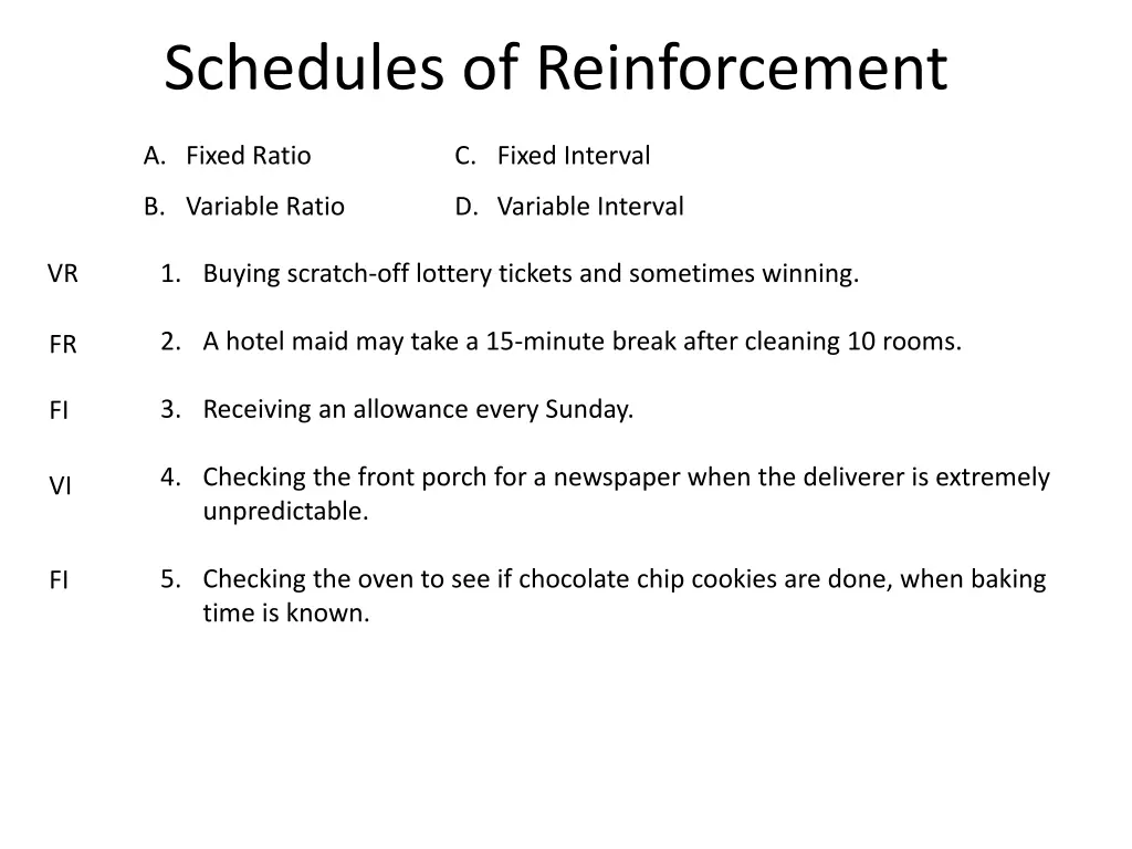 schedules of reinforcement 2