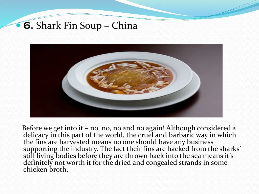 6 shark fin soup china