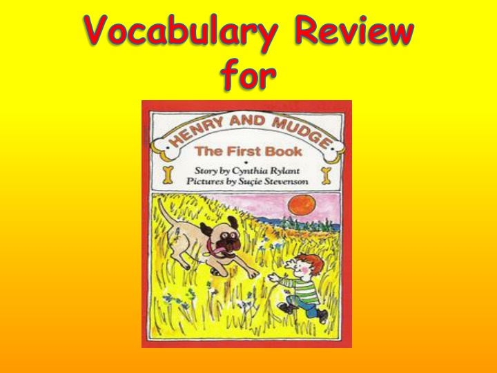 vocabulary review for