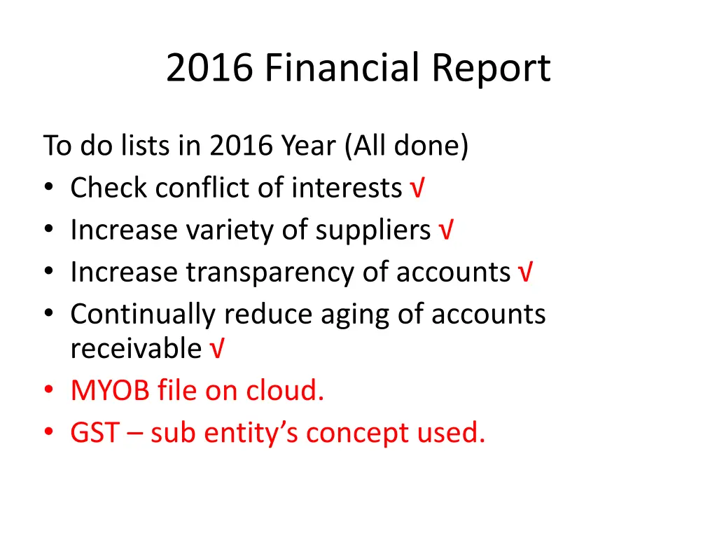 2016 financial report 9