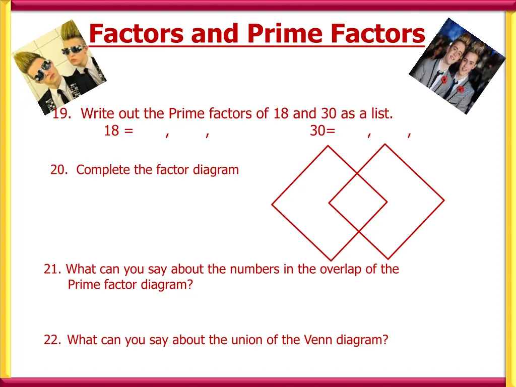 factors and prime factors 3