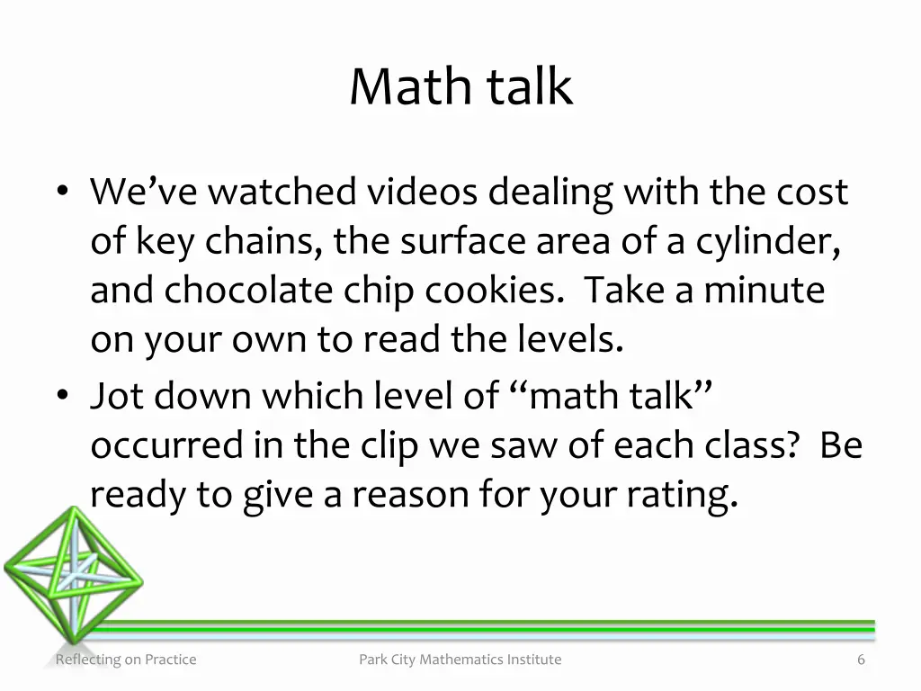 math talk