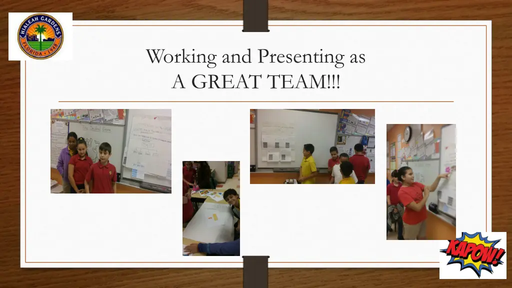 working and presenting as a great team