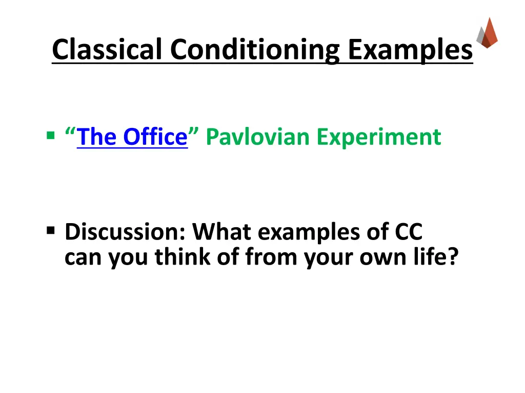 classical conditioning examples