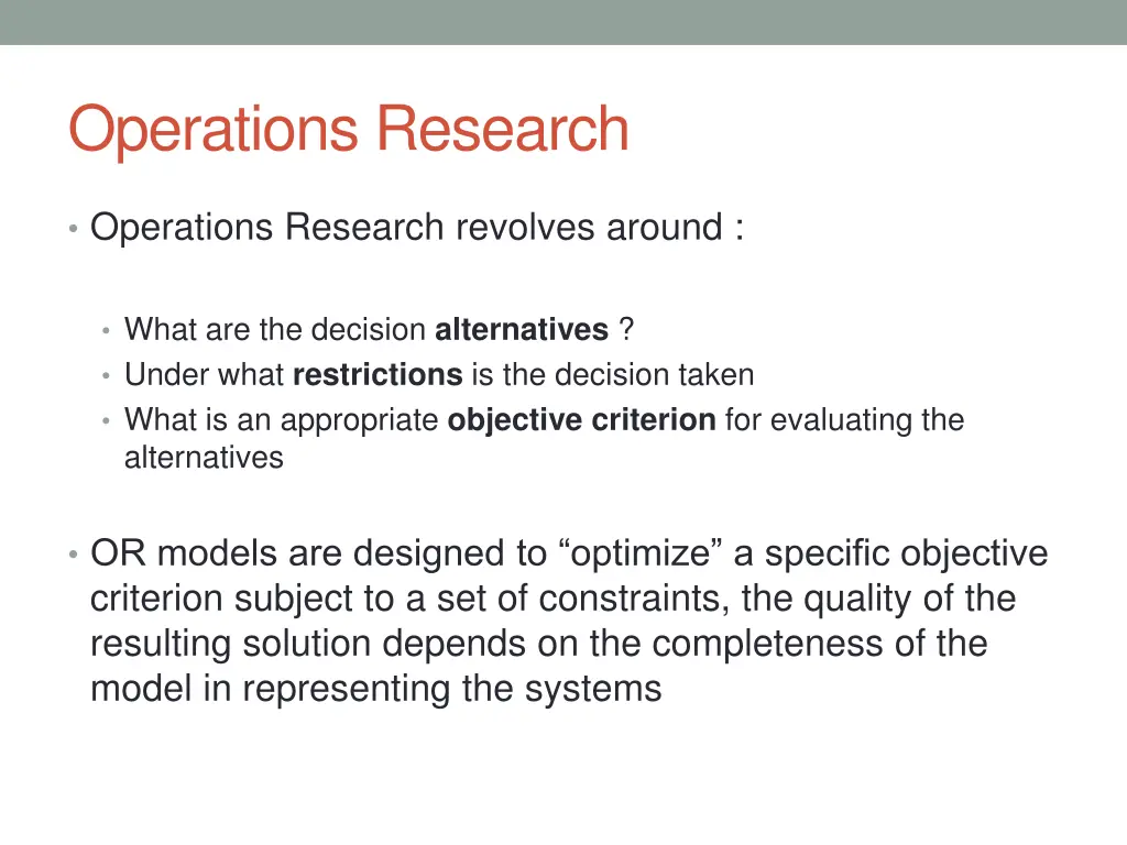 operations research 1