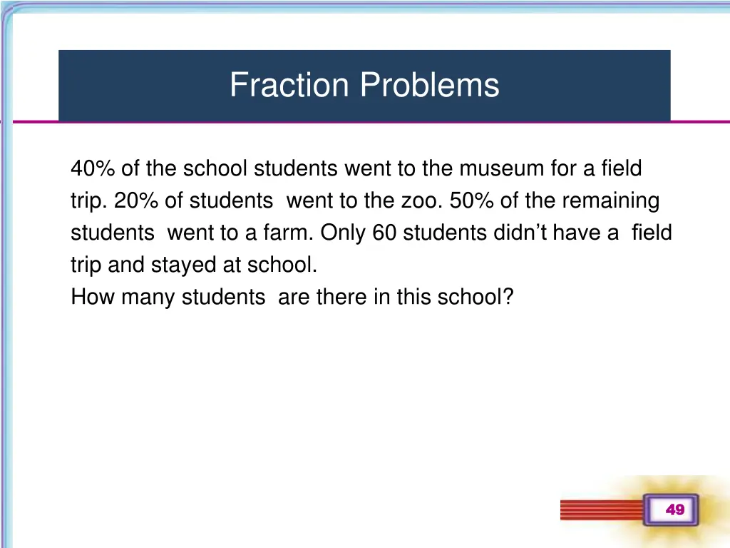 fraction problems 2