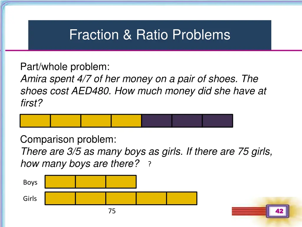 fraction ratio problems