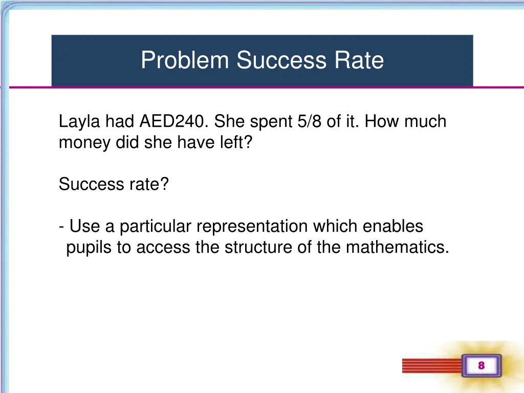 problem success rate