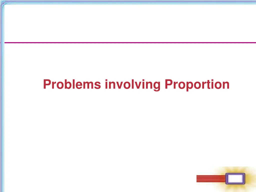 problems involving proportion