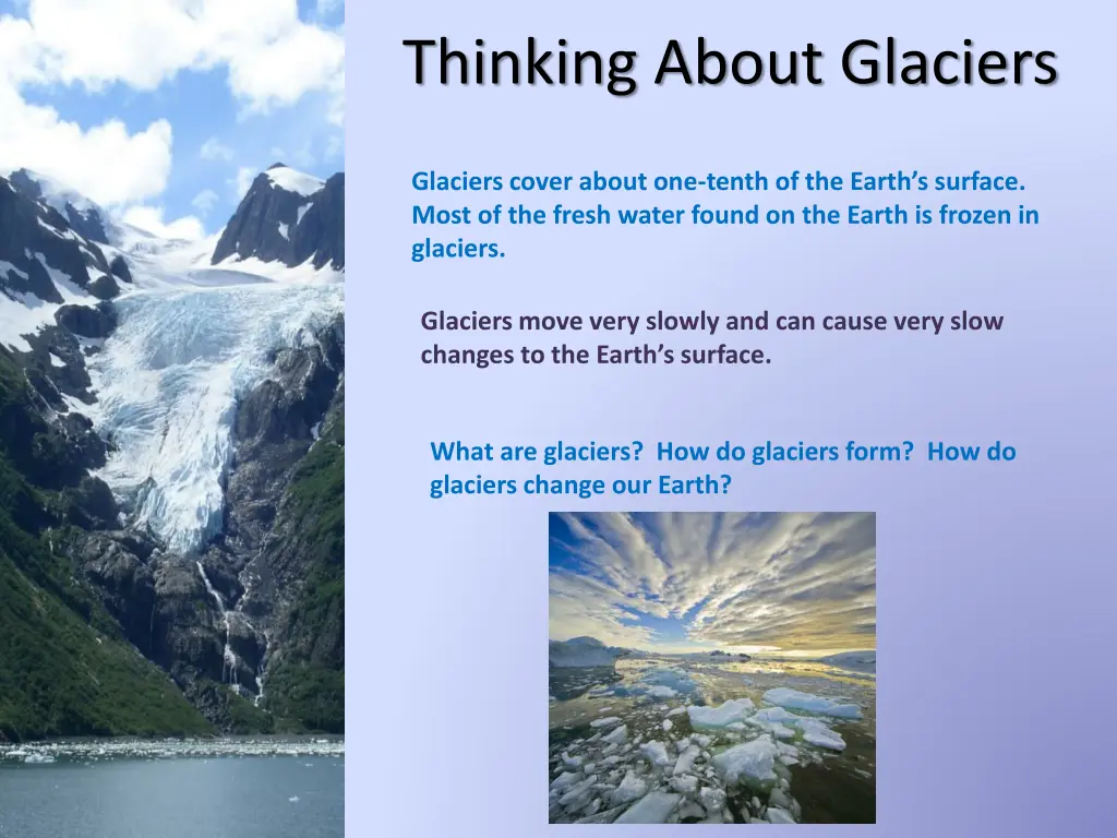 thinking about glaciers