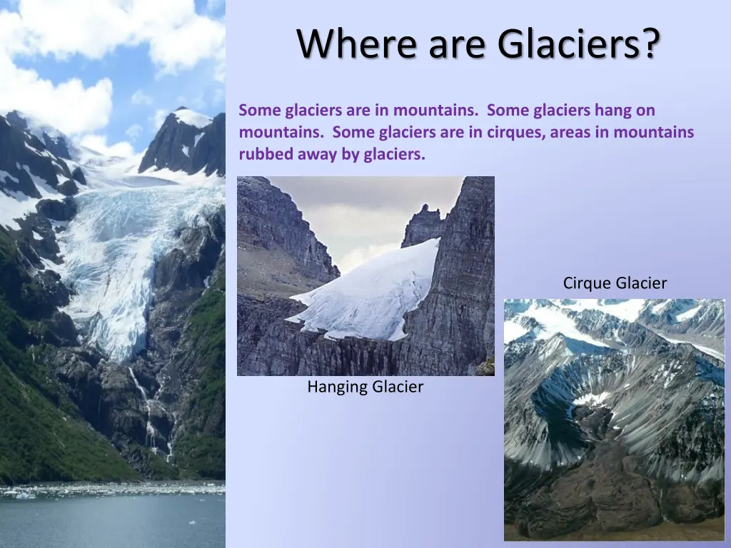 where are glaciers