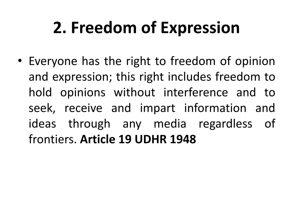 2 freedom of expression