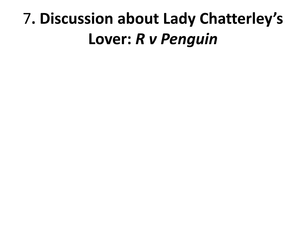 7 discussion about lady chatterley s lover