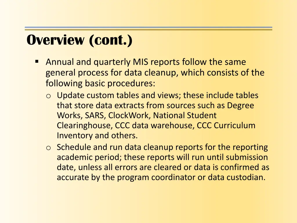 overview cont 1