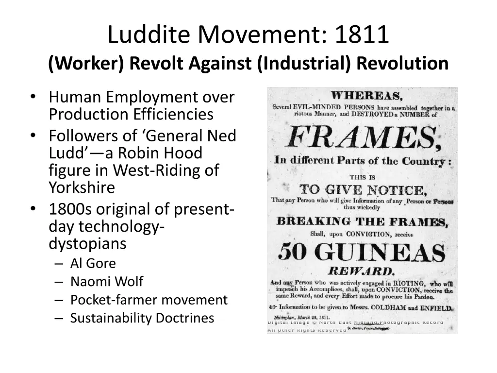 luddite movement 1811 worker revolt against