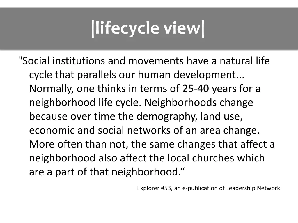 lifecycle view