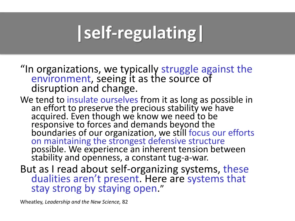 self regulating