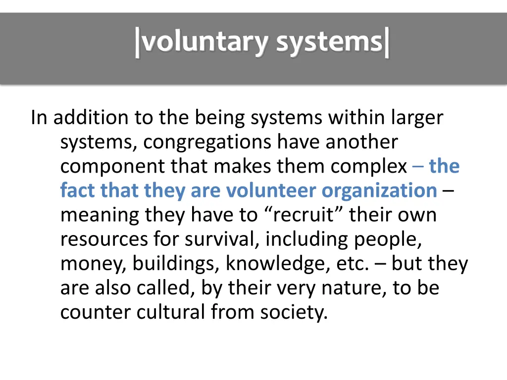 voluntary systems