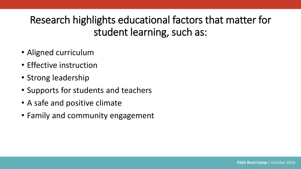 research highlights educational factors that