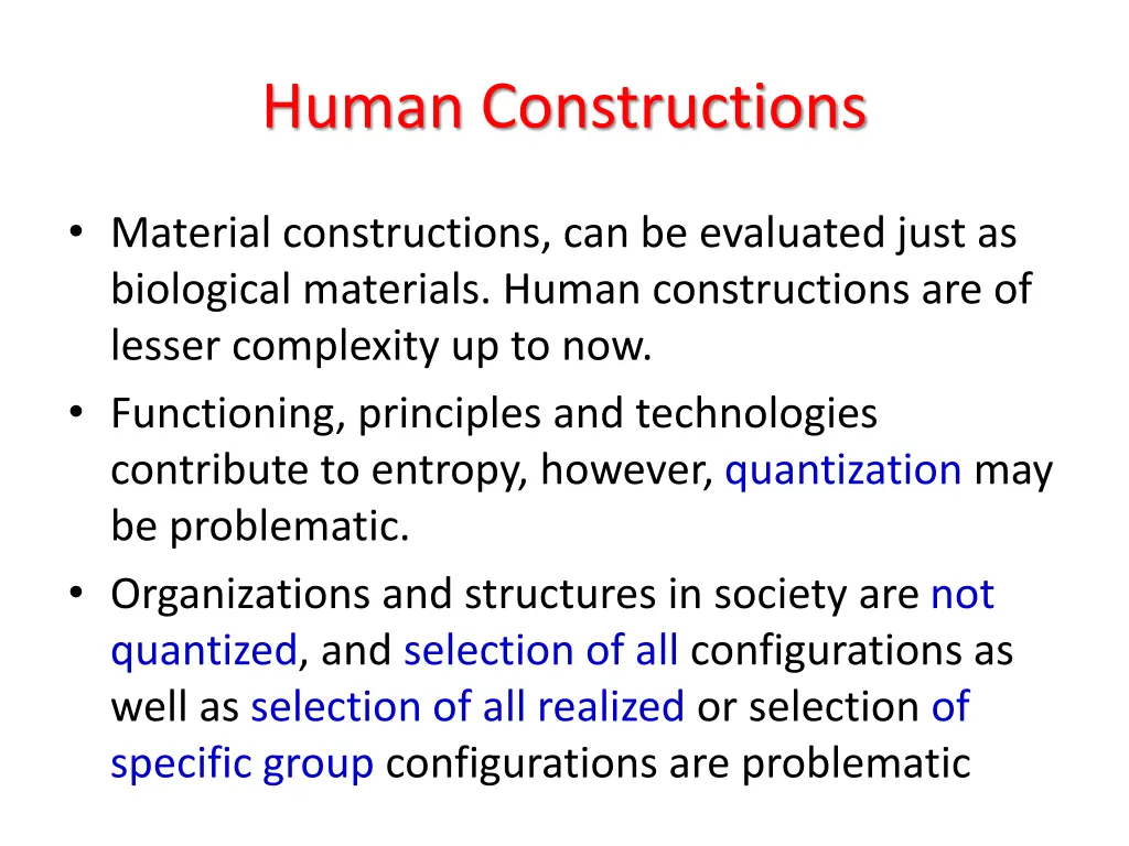 human constructions