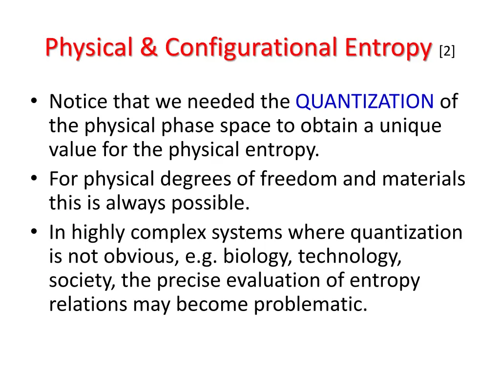 physical configurational entropy 2