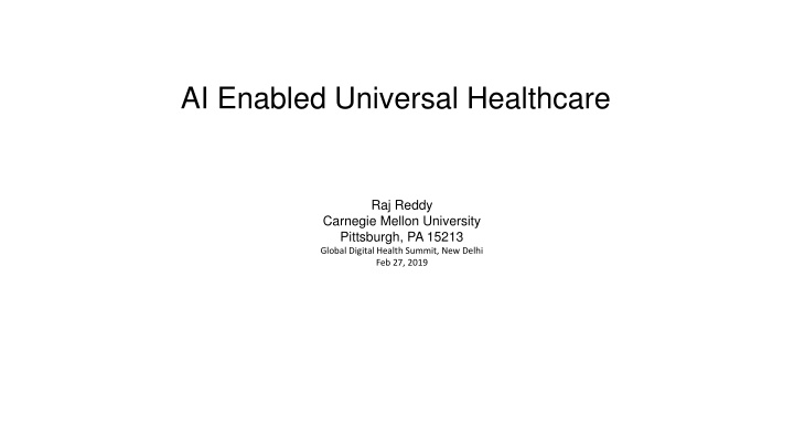 ai enabled universal healthcare