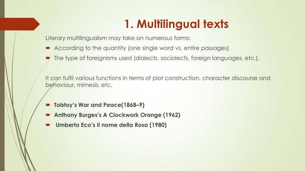 1 multilingual texts