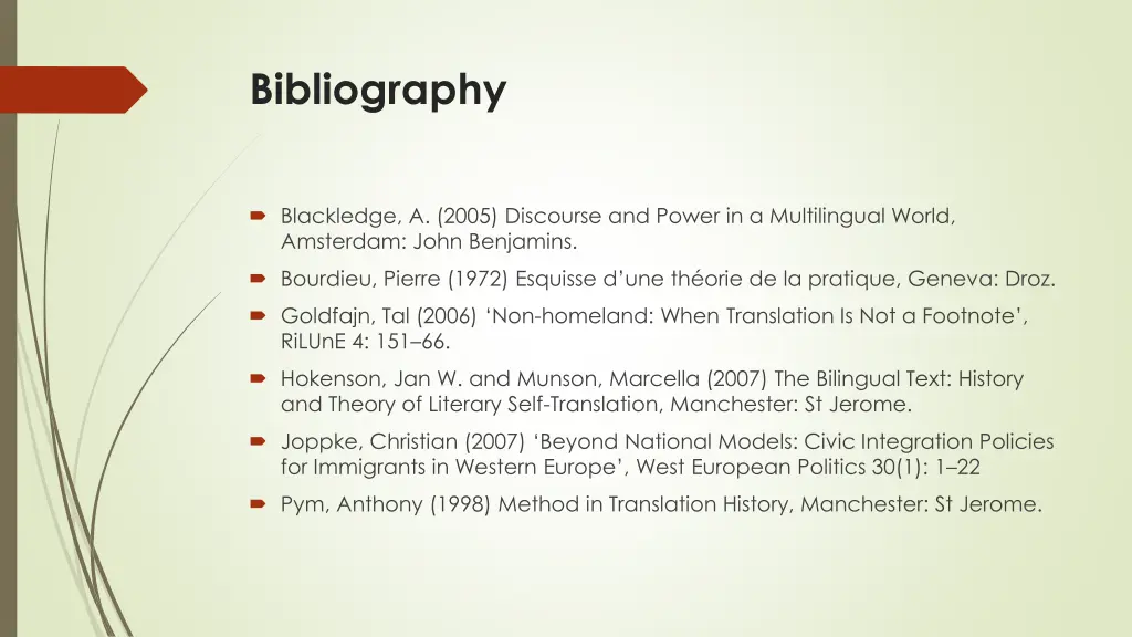 bibliography