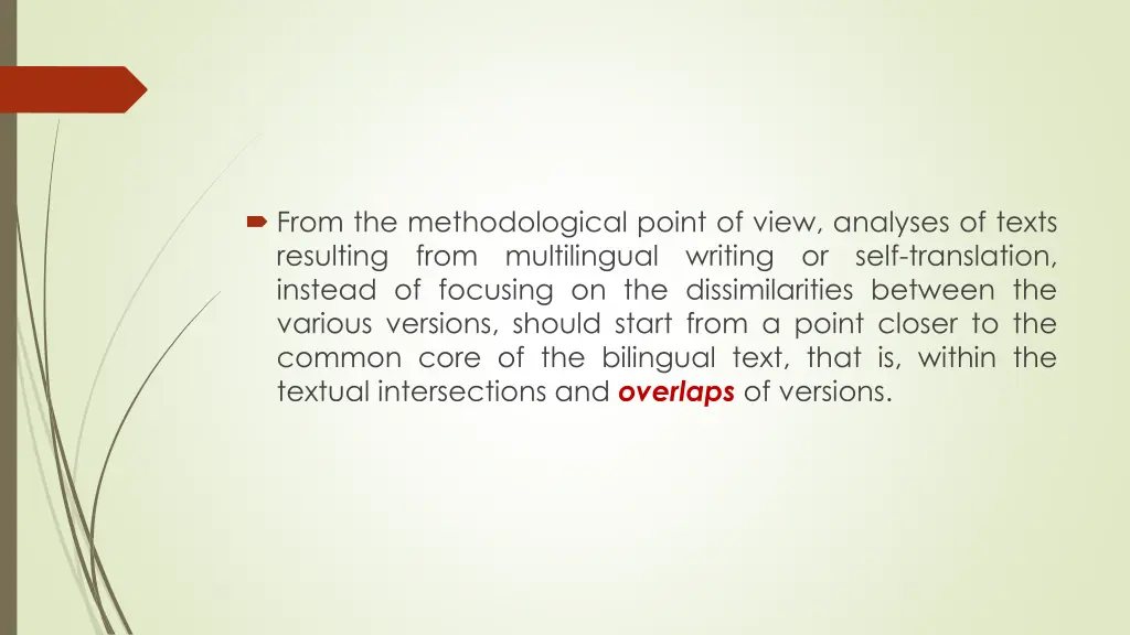 from the methodological point of view analyses