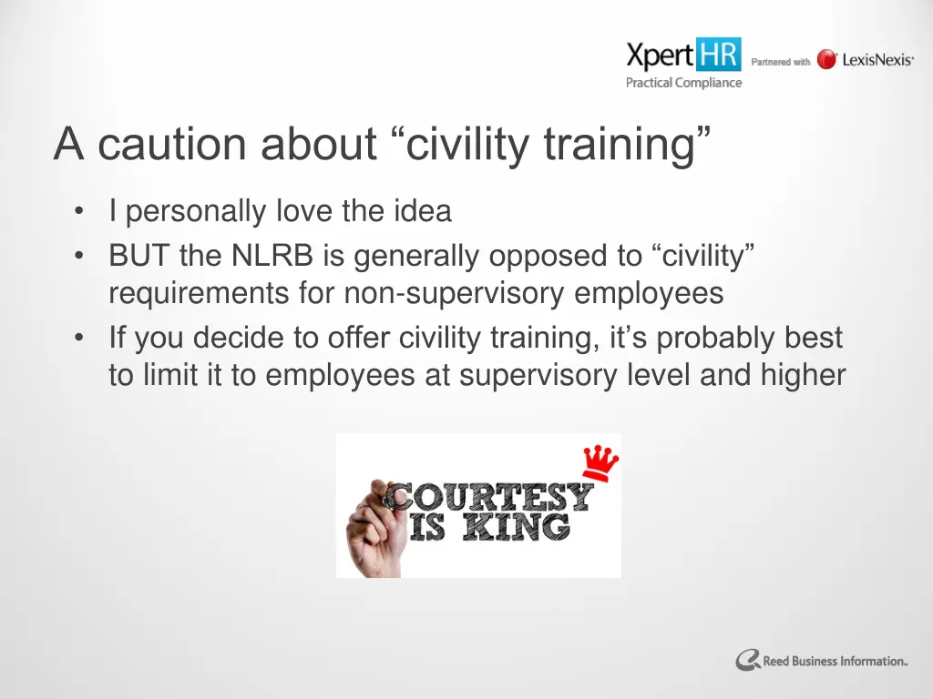 a caution about civility training