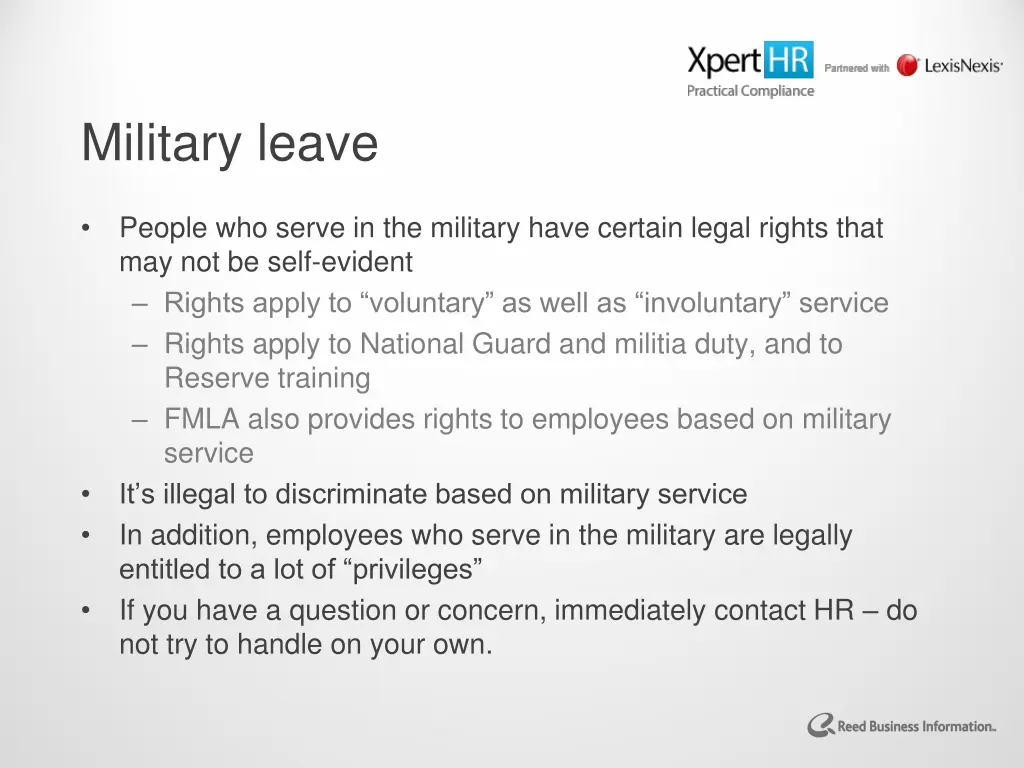 military leave