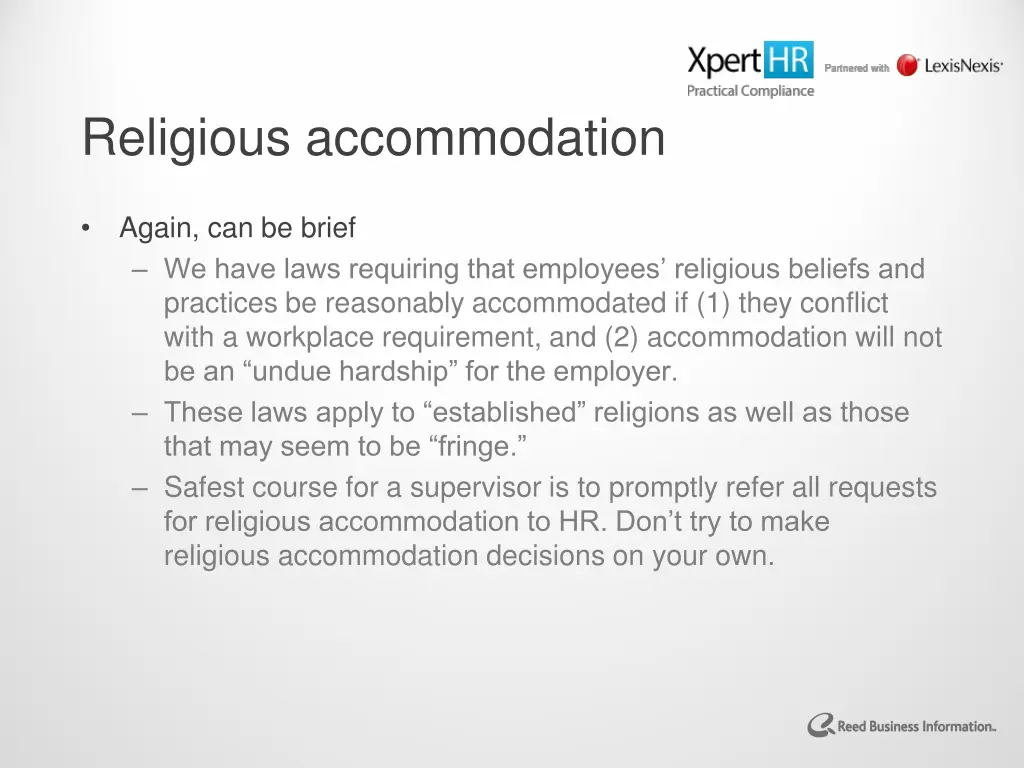 religious accommodation