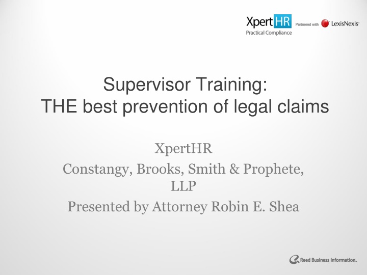 supervisor training the best prevention of legal