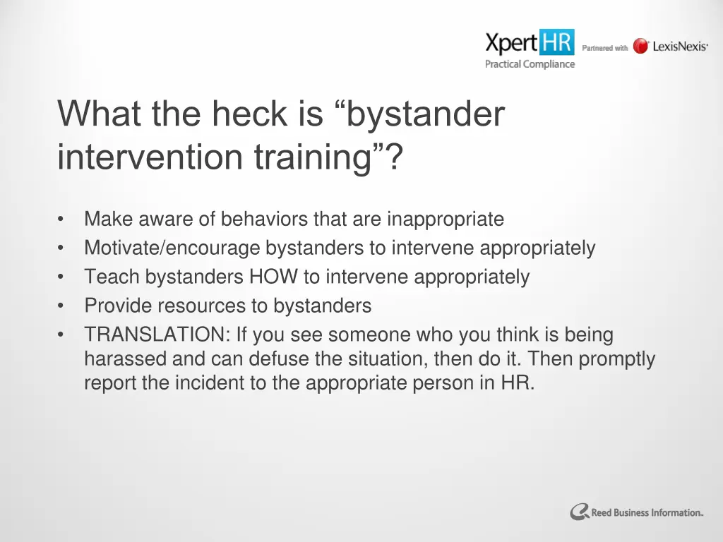 what the heck is bystander intervention training