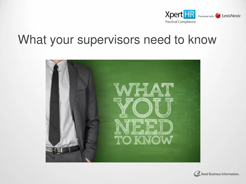 what your supervisors need to know